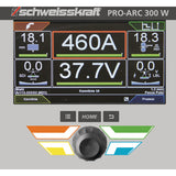 SCHWEISSKRAFT MIG/MAG-Impulsschweißgerät PRO-PULS 300 W (Fahrwagen Profi, Bedienfeld unten) Aktions-Set – Ausführung 1 SM-1085530SET