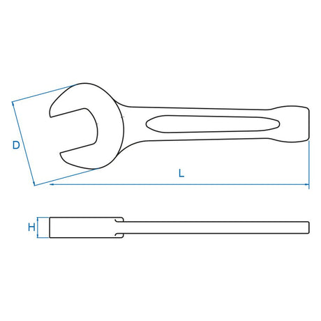 KING TONY Profi-Werkzeuge - Schlag-Maulschlüssel, metrisch - 95 mm 10A095