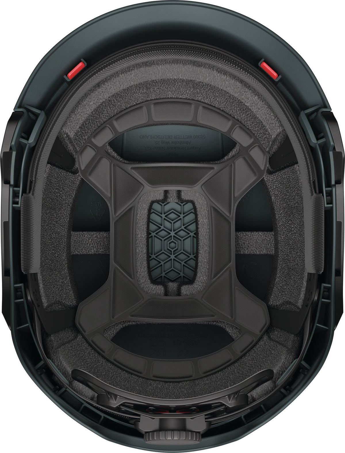 ABUS Industriekletterhelm Spector blaze red – ABS-Außenschale, EPS-Innenschale, EN 397
