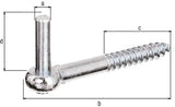 GAH Kloben zum Einschrauben 10x120 mm – galvanisch verzinkt, dickschichtpassiviert