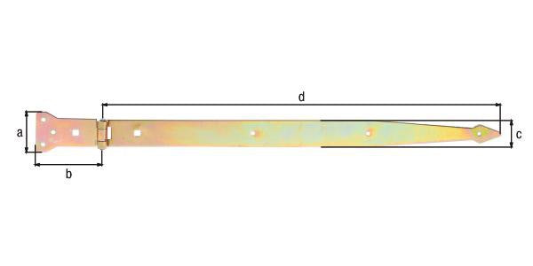 GAH Werfgehänge 202 x 77 mm Stahl galvanisch verzinkt dickschichtpassiviert