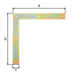 GAH Tor-Winkel 250 x 250 mm, Stahl galvanisch verzinkt, dickschichtpassiviert