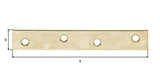 GAH Flachverbinder Stahl sendzimirverzinkt 120 x 16 mm, 4 Löcher, 1,75 mm – 100 Stück