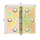 GAH Scharnier 64 x 64 mm sendzimirverzinkter Stahl quadratisch