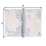 GAH Scharnier breit 81 mm x 128 mm Stahl sendzimirverzinkt