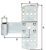 GAH Kreuzband 160 x 50 mm Stahl galv. verz. dickschichtpassiviert, 2 mm Stärke