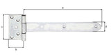GAH Kreuzgehänge 192 x 45 mm Stahl galvanisch verzinkt dickschichtpassiviert