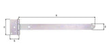 GAH Kreuzgehänge 192 x 45 mm Stahl galvanisch verzinkt dickschichtpassiviert
