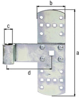 GAH Kreuzband 160 x 50 mm Stahl galv. verz. dickschichtpassiviert, 2 mm Stärke