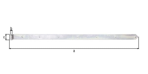 GAH Ladenband 400x10x30mm Stahl galvanisch verzinkt dickschichtpassiviert