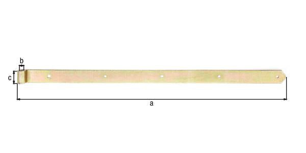 GAH Ladenband 400x10x30mm Stahl galvanisch verzinkt dickschichtpassiviert