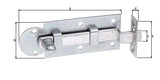 GAH Fensterriegel 80 mm gekröpft Stahl verzinkt mit Knopfgriff – 10 Stück