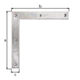 GAH Tor-Winkel 250 x 250 mm, Stahl galvanisch verzinkt, dickschichtpassiviert