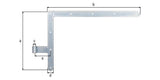 GAH Torwinkelband 400x600x40x105 mm Stahl galvanisch verzinkt dickschichtpassiviert links oben