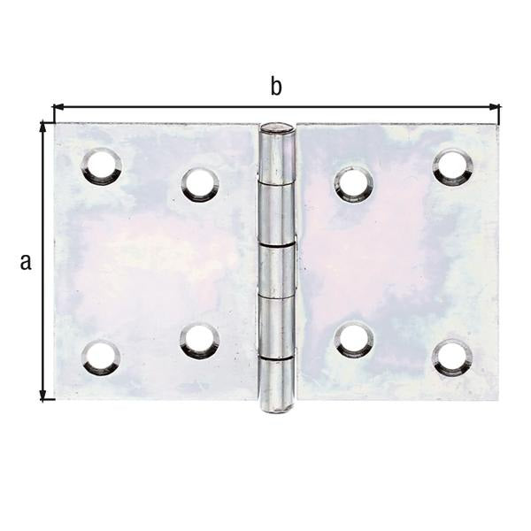 GAH Scharnier breit 81 mm x 128 mm Stahl sendzimirverzinkt