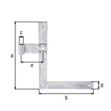 GAH Fensterladen-Winkelband 250 x 200 mm, Stahl verzinkt, gerade Ausführung