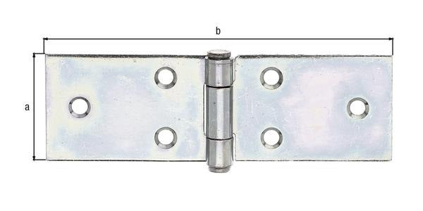 GAH Tischband 162 mm sendzimirverzinkt, 20 Stück, Stahl, vernieteter Edelstahlstift
