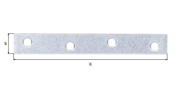 GAH Flachverbinder Stahl sendzimirverzinkt 120 x 16 mm, 4 Löcher, 1,75 mm – 100 Stück