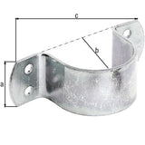 GAH Rohrschelle 109x25x36 mm Stahl galv. verz. dickschichtpassiviert für Rohre 31,8 mm 1 1/4" – 20 Stk.