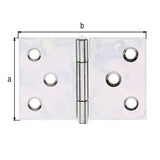 GAH Scharnier breit 81 mm x 128 mm Stahl sendzimirverzinkt
