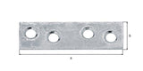 GAH Flachverbinder Stahl sendzimirverzinkt 120 x 16 mm, 4 Löcher, 1,75 mm – 100 Stück