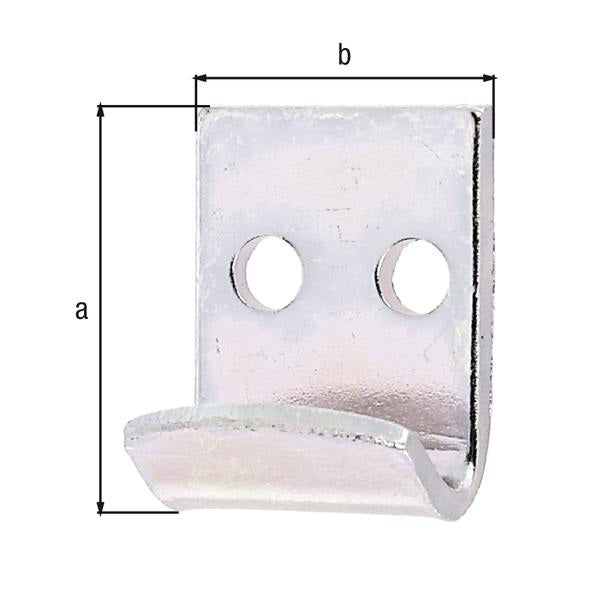 GAH Schließhaken für Kistenverschlüsse, 30 x 12 mm, Stahl verzinkt