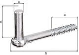 GAH Kloben zum Einschrauben 10x120 mm – galvanisch verzinkt, dickschichtpassiviert
