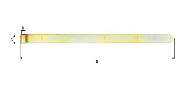 GAH Ladenband 400x10x30mm Stahl galvanisch verzinkt dickschichtpassiviert