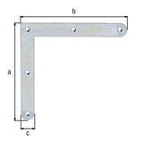 GAH Eckwinkel 120x120 mm, 20 mm breit, 2 mm Stahl galv. verz. dickschichtpassiviert