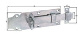GAH Schlossriegel 140 mm Stahl galv. verzinkt dickschichtpassiviert mit flachem Griff und Schlaufe