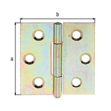 GAH Scharnier 64 x 64 mm sendzimirverzinkter Stahl quadratisch