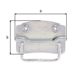 GAH Kistengriff Stahl galv. verz. 104 x 80 mm, 4 Löcher