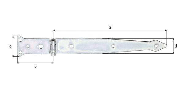 GAH Werfgehänge 202 x 77 mm Stahl galvanisch verzinkt dickschichtpassiviert