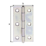 GAH Scharnier 82 x 45 mm sendzimirverzinkt, schmal, mit Edelstahl-Stift