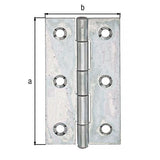 GAH Scharnier 82 x 45 mm sendzimirverzinkt, schmal, mit Edelstahl-Stift
