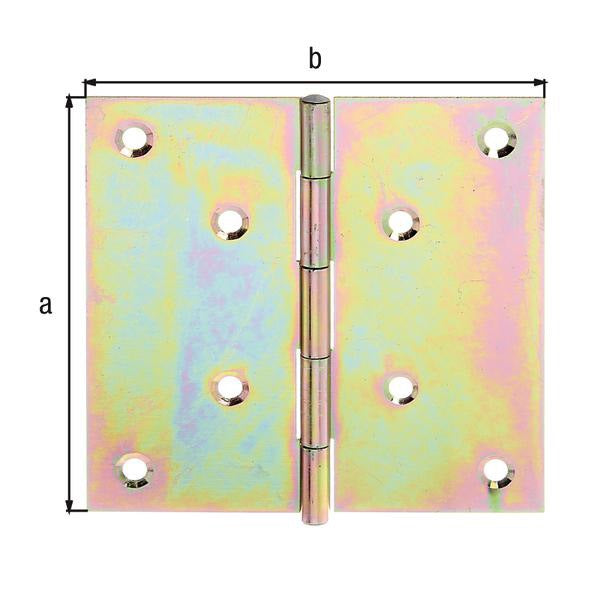 GAH Scharnier 100x100 mm sendzimirverzinkt Stahl 10 Stück
