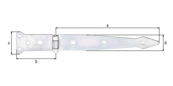 GAH Werfgehänge 202 x 77 mm Stahl galvanisch verzinkt dickschichtpassiviert