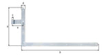 GAH Torwinkelband 400x600x40x105 mm Stahl galvanisch verzinkt dickschichtpassiviert links oben