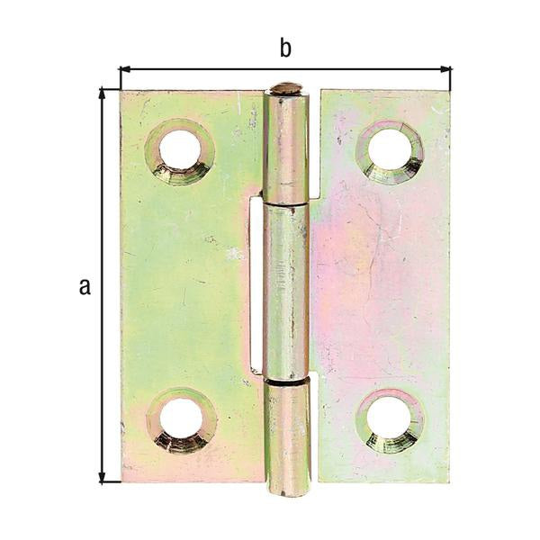 GAH Scharnier halbbreit 70x53 mm sendzimirverzinkt