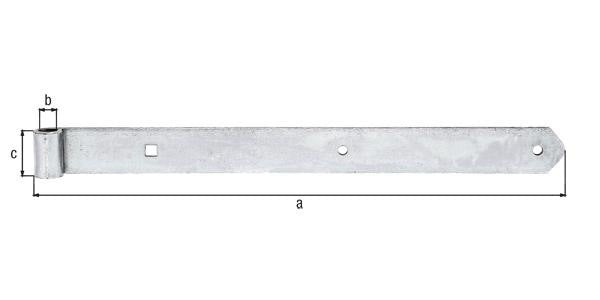 GAH Ladenband 400x10x30mm Stahl galvanisch verzinkt dickschichtpassiviert