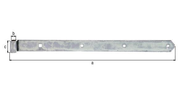 GAH Ladenband 400x10x30mm Stahl galvanisch verzinkt dickschichtpassiviert