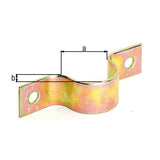 GAH Rohrschelle 109x25x36 mm Stahl galv. verz. dickschichtpassiviert für Rohre 31,8 mm 1 1/4" – 20 Stk.