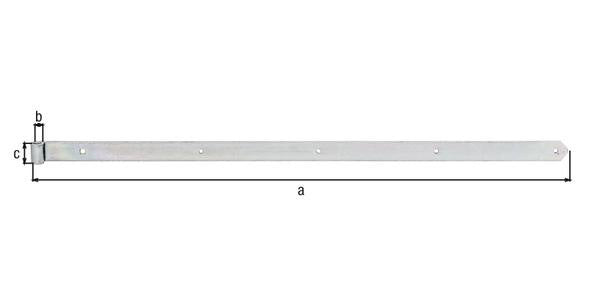 GAH Ladenband 400x10x30mm Stahl galvanisch verzinkt dickschichtpassiviert