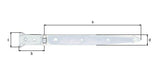 GAH Werfgehänge 202 x 77 mm Stahl galvanisch verzinkt dickschichtpassiviert