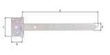 GAH Kreuzgehänge 192 x 45 mm Stahl galvanisch verzinkt dickschichtpassiviert