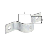 GAH Rohrschelle 109x25x36 mm Stahl galv. verz. dickschichtpassiviert für Rohre 31,8 mm 1 1/4" – 20 Stk.