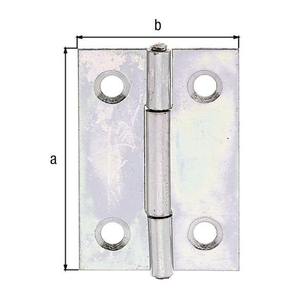 GAH Scharnier breit 81 mm x 128 mm Stahl sendzimirverzinkt