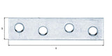 GAH Flachverbinder Stahl sendzimirverzinkt 120 x 16 mm, 4 Löcher, 1,75 mm – 100 Stück
