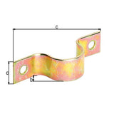 GAH Rohrschelle 109x25x36 mm Stahl galv. verz. dickschichtpassiviert für Rohre 31,8 mm 1 1/4" – 20 Stk.