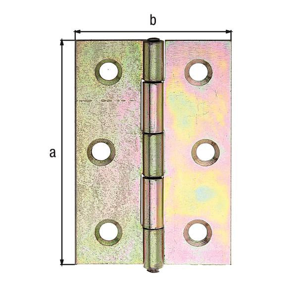 GAH Scharnier halbbreit 70x53 mm sendzimirverzinkt